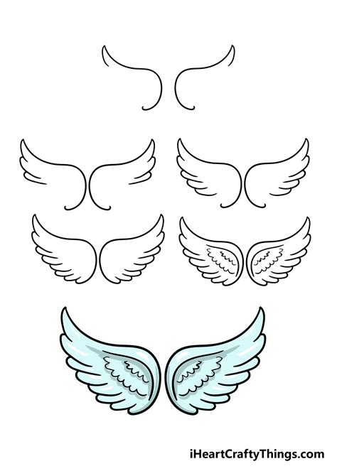 angel wings drawing